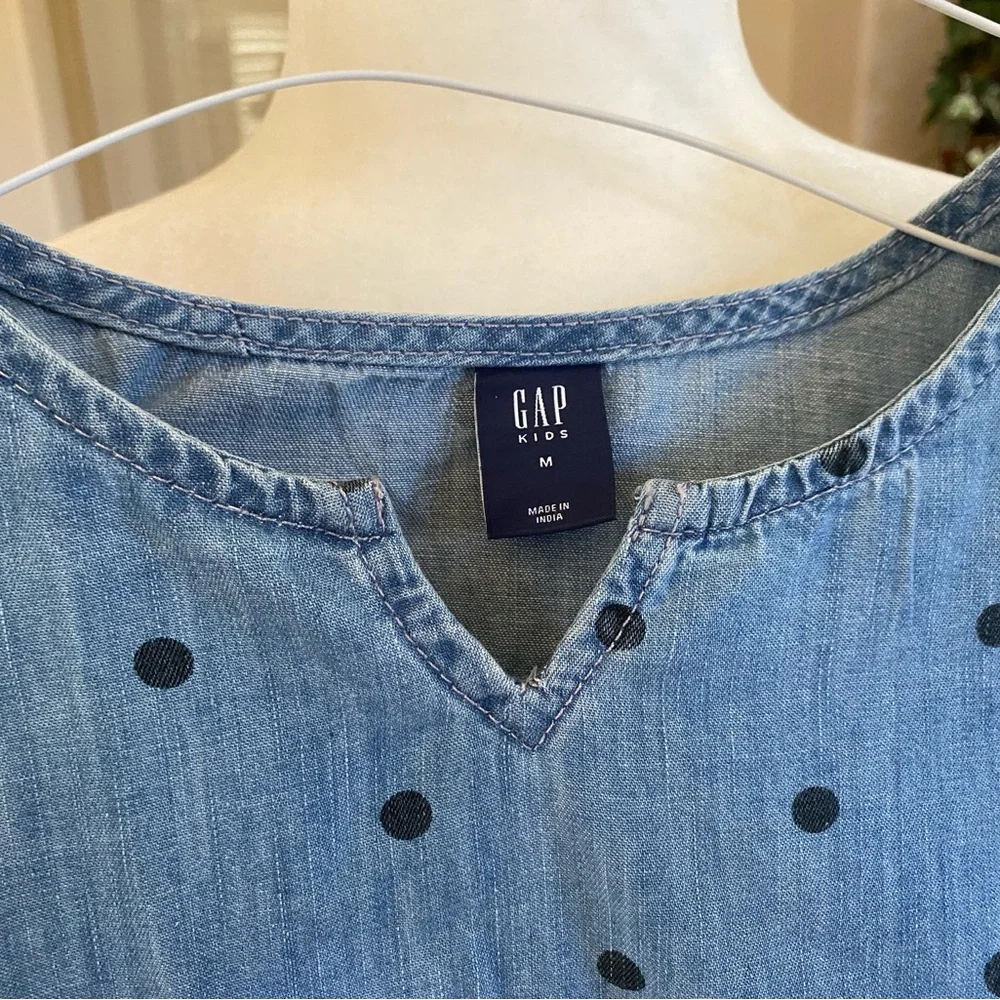 Gap Kids/Girl Blue Polka Dot Denim Dress